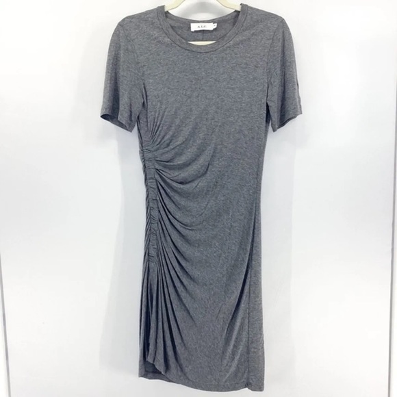 A.L.C sally grey ruched jersey dress - Picture 2 of 8